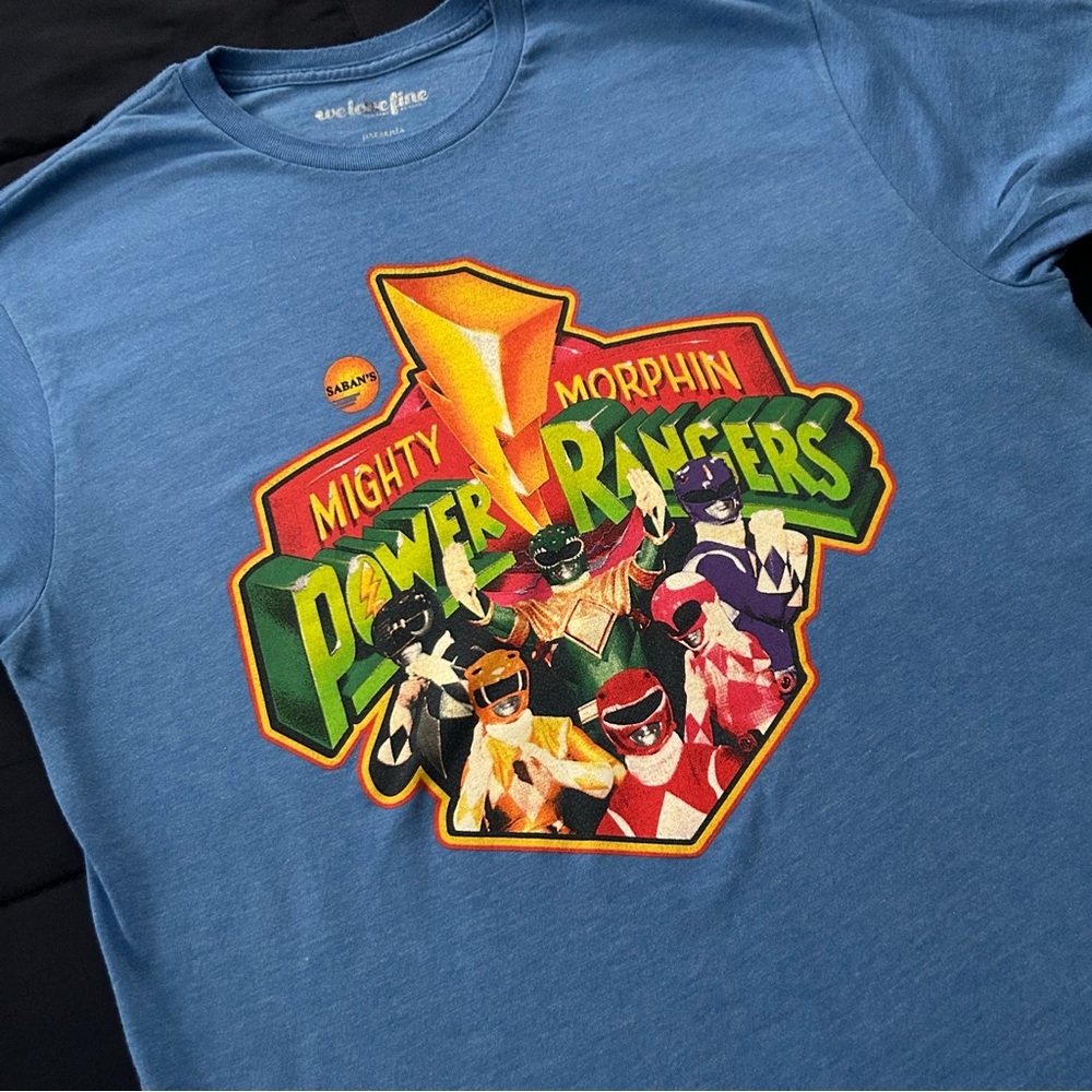 Mighty Morphin Power Rangers T-Shirt - Large - Blue